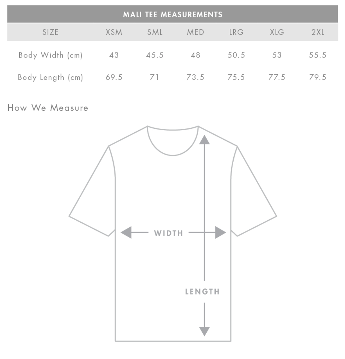 PRE ORDER TLF Mali Tee Black or Grey